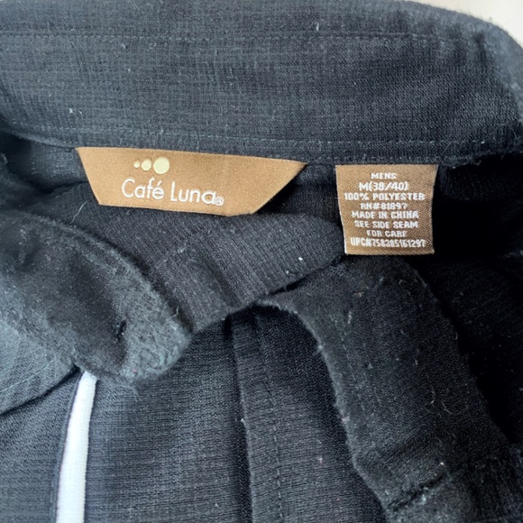 Café Luna Black Short Sleeve Button Down Shirt Size Medium (38/40) - Picture 3 of 4